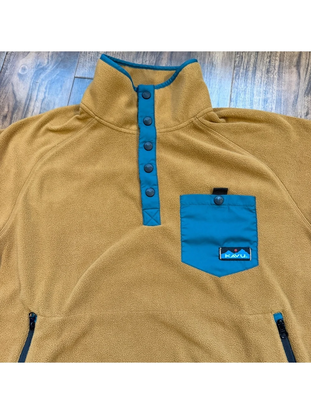 KAVU Fleece Pullover Snap Button Jacket M Gorpcore Outdoor Winter